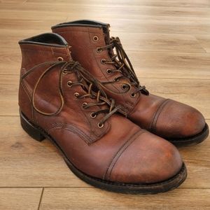 The Frye Company Men's Brown Leather Lace Up Boots